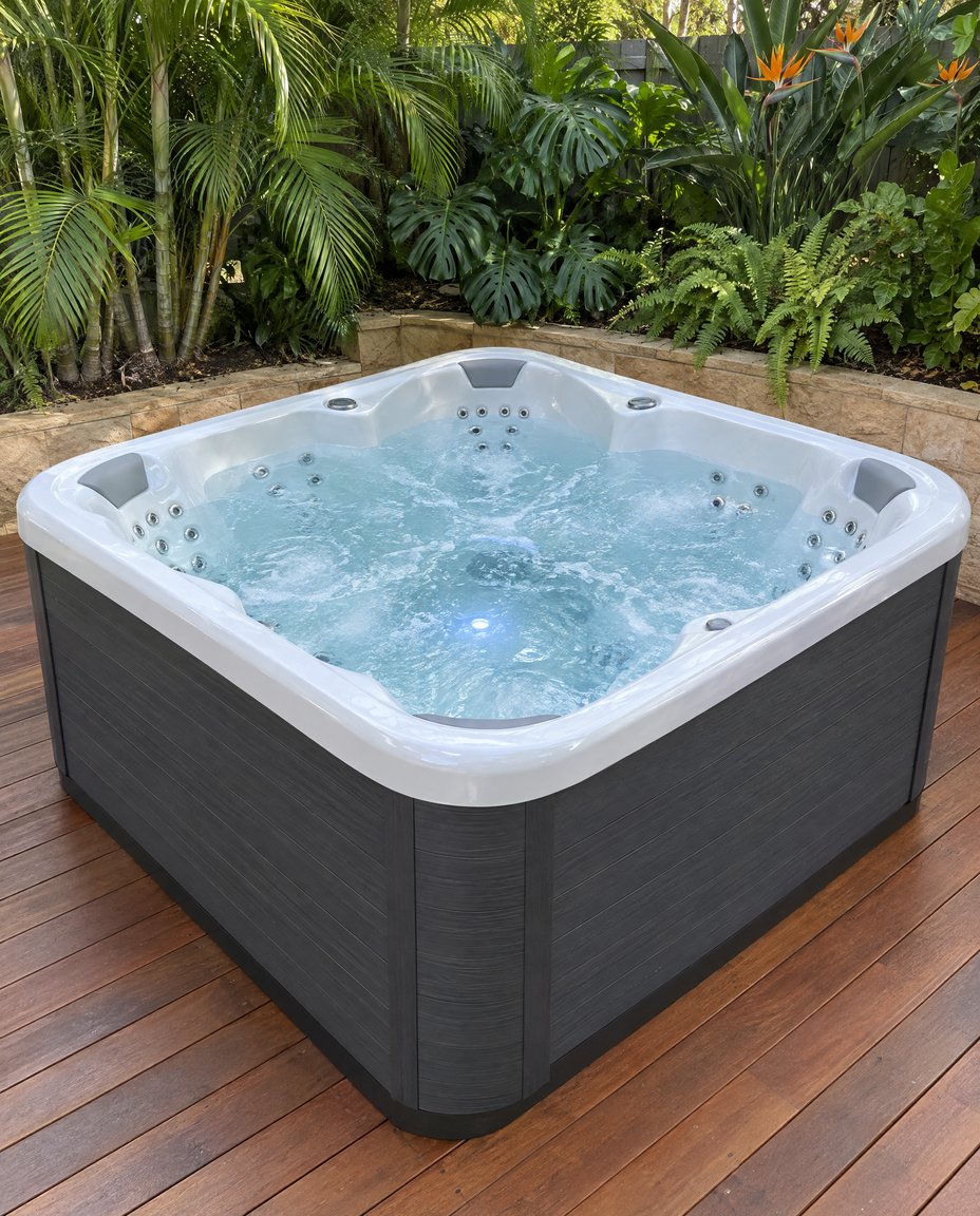 Acrylic hot spa, four person size