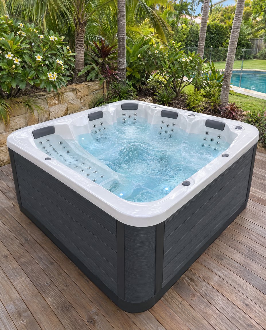 Acrylic hot spa, six person size